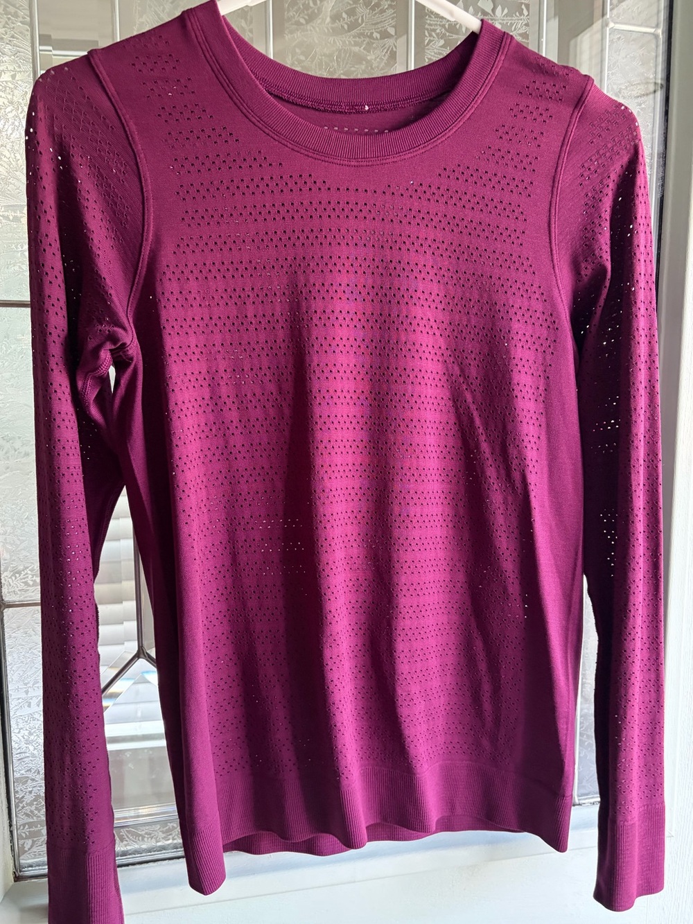 30. Size 4 LULULEMON Purple Longsleeve Breeze By Shirt